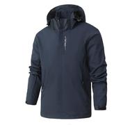 Mens Trench Coats Waterproof Lightweight Rain Jackets Breathable Active Hiking Winbreaker Removable Hooded Raincoat Plus Size Casual Trendy Jackets Work Jacket Overcoat Outerwear