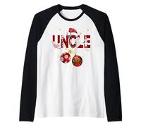 Mens Trendy First Xmas As an Uncle His and Hers Xmas Jingle Balls Raglan Baseball Tee