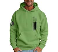 Men'S Trendy Hoodies Oversized Fleece Sweatshirts Fall Long Sleeve Hoodie Big And Tall Graphic Hoodie With Pockets Boys Sleepers (Green, XXL)