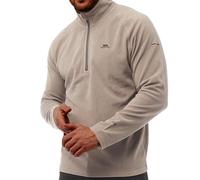 Trespass Mens Casual Fleece Top Blackford - Anti Pilling, 1/2 Zip Neck, Contrast Inner Collar, Contrast Neck Tape, Knitted, 100% Polyester Storm Grey