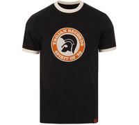 Mens Trojan Logo Soft Cotton Ringer T-Shirt TC 1006 - Black