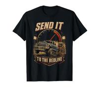 Men's Truck Pulling Power Puller Send It to The Redline Value Graphic T-Shirt