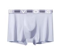 Mens Trunk, No Ride Up Ice Silk Underwears Thin Breathable Anti Chafing Skin Friendly Loose Fit Mid Waist Trunks Underpants Slim Fit Men's Boxer Shorts Gifts (4XL, Light Purple)