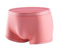 Men's Trunks for premium Microfibre Underwear with Optional Fly Seamless Construction for Daily Wear L-4XL(Pink XXXL)