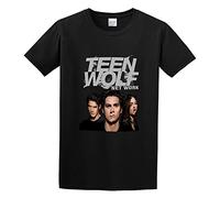 Mens Tshirt Funny Teen Wolf Tv Series Tee Shirts for Men Adult Size L Black