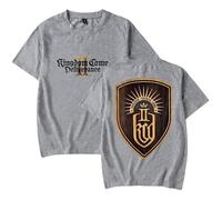 Men's Tshirt Kingdom Come Deliverance II Cosplay Game Merch T-Shirt Men/Women Fashion Cotton Short Sleeve Unisex Clothes Funny Tops Oversized Tees Summer-Grey||XXL 码