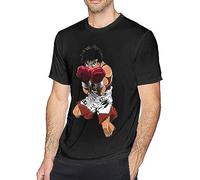 Men's Tshirt No Ippo T Shirt Man Cotton Short Sleeve Casual Blouse Top for Unisex Adult(Large)