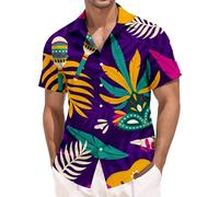 Mens Tshirt T Shirts Men Mardi Gras Costume Sequin Shirt Carnival Short Sleeve Disco Funny Holiday Manches Longues for UK Sparkly Shiny Blouse 80s Fancy Dress 90s Rave Top Men's 70s Costumes Outfits