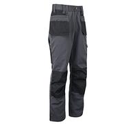 Mens Tuff Stuff EXCEL Work Trouser Knee Pad Pockets Pouch Pockets Two Tone Adults Professional with TuffTex Trim Grey Regular 30'' Leg Waist 36''