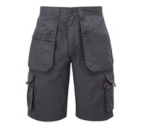 Men's TuffStuff Work Workwear Safety Trade Cargo Endurance Shorts Pockets… (38", Grey)