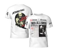 Men's Tull Rock Band Jethro T-Shirts Classic Tee Shirt Breathable Elastic and Comfortable for Home Sports Business Commutes Party