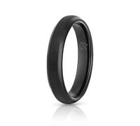 Men's Tungsten Wedding Ring, Black Band, Width Sizes 4mm 6mm 8mm, Promise & Engagement Band for Him, Male, Size, 6 UK, Tungsten, tungsten