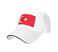 Mens Turkey Flag Print Stylish Baseball Cap Adjustable Back Golf Cap Perfect Mens Accessories, white us, One Size