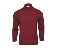 Xact Mens Turtle Neck Cotton Jumper (Burgundy) XL