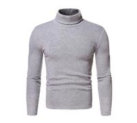Men's Turtle Neck Shirts, Long Sleeve Solid Colour Fleece Tops, Slim Fit Mock Turtleneck Pullover, Winter Thermal Base Layer Top, Plain High Neck Warm Bottoming Shirt Basic Tops for Casual, Work