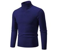 Men's Turtleneck Jumpers | High Roll Neck Sweater | Slim Fit Pullover Undershirt | Long Sleeve Knitted Jumper Men Casual Winterwear Sweater Ribbed Knitwear Warm Solid Color Winter Top