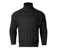 Men's Turtleneck Jumpers, Warm Jumpers for Men Uk Long Sleeve Roll Neck Basic Solid Lightweight Classic Turtle Neck T-Shirt Chunky Roll Neck Jumper Cable Knit Jumper Sweaters for Men