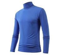Mens Turtleneck Long Sleeve Jumpers, Slim Fit Turtleneck Tops for Men Basic Lightweight Thermal Underwear Mens Thermal Baselayer Top Roll Neck Jumper, Breathable, for Everyday Use