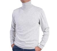 Men's Turtleneck mere Blend High Neck Made in Italy Sweater Pullover Long Sleeve Merino Wool mere Sweater Black Beige Blue Grey Knit Winter Clothing Gift, bright grey (ral 7035), XXL
