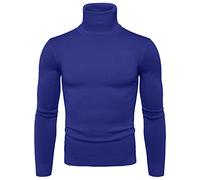 Mens Turtleneck Pullover Jumpers Roll Neck Polo Turtleneck Twist Ribbed Knitted Sweater Full Long Sleeve Pullover Casual Basic High Roll Neck Turtle Neck Tops
