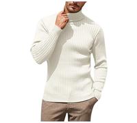 Men's Turtleneck Pullover, Slim Fit, Winter Jumper, Men's Warm Plain Large Sizes, Knitted Jumper, Fine Knitted Jumper, Turtleneck, Soft Textured Jumper Tops for Streetwear