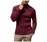 Men's Turtleneck Pullover, Slim Fit, Winter Jumper, Men's Warm Plain Large Sizes, Knitted Jumper, Fine Knitted Jumper, Turtleneck, Soft Textured Jumper Tops for Streetwear