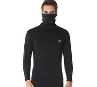 Men's Turtleneck Shirts Thermal Top Base Layer Compression Long Sleeve Black HOM M