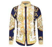 Men's Tuxedo Blazer Victorian Vintage Pattern Suit Cardigan Stand Collar Smart Cascual Tailcoat UK Lightweight Buttons Formal Business Coat for Carnival, Wedding & Fancy Dress