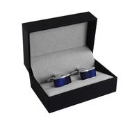 Men's Tuxedo Cufflink Blue Opal Stone Cufflinks For Mens Shirt Cuff Square Links Wedding Grooms(Cufflinks with Box)