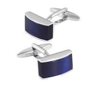 Men's Tuxedo Cufflink Blue Opal Stone Cufflinks For Mens Shirt Cuff Square Links Wedding Grooms(Only Cufflinks)