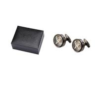 Men's Tuxedo Cufflink Movement Tourbillon Cufflinks For Mens Wedding Groom Mechanical Watch Steampunk Gear(Antique Gold Plated)