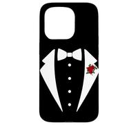Mens Tuxedo Wedding or Party Suit Flower Case for iPhone 15 Pro