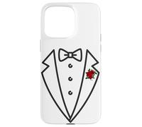 Mens Tuxedo Wedding or Party Suit Flower Case for iPhone 15 Pro Max