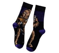 Mens TV Cinema Superhero Characters Novelty Socks One Size UK 6-11 EU 40-46 (Black S/Wars Chewbacca)