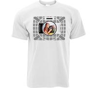 Mens Tv Test Card T Shirt Retro British Tv Culture Television Tee White O Neck Tee