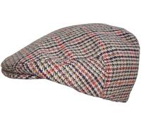 Mens Tweed Check Flat Caps (as8, Numeric, Numeric_7_and_1_Eighth, Green/Brown Square Check)
