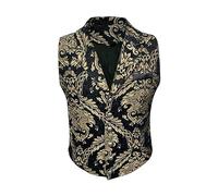 Mens Tweed Herringbone Waistcoat UK Clearance V-Neck Retro Printed Suit Vests Formal Slim Fit Business Dress Vest Waistcoat Single Breasted Vest Tops Sleeveless Wedding Party Blazer Jacket S-3XL