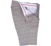 Mens Tweed Trousers Retro Flat Fronted Slim Fit Sta Press Golf Check Mod Skin Pants (UK, Numeric, 38, Regular, Regular, Multi Colour Tweed)