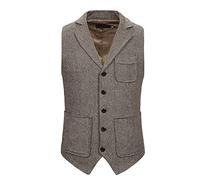 Mens Tweed Waistcoat - Mens Formal Dinner Suit Waistcoats Uk Classic Mens Tweed Suit Vest Casual Sleeveless Jacket Herringbone Waistcoat For Tuxedos Business Slim Fit Suit Tweed Waistcoat