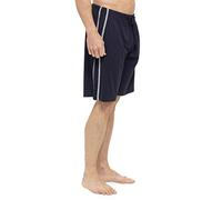 Mens Twin Pack Lounge Shorts Stretch Jersey Sleep Night Wear (X-Large, Navy-Grey)