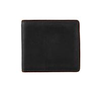 Dents Mens Severn Leather RFID Blocking Coin Bifold Wallet - Black/Dark Tan
