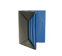Men's Two-Colour Smooth Nappa Leather Card Holder with RFID Blocking