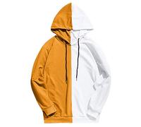 Men'S Two-Tone Hoodie, Men'S Colour Block Hoodie, Men'S Split Colour Hoodie, Men'S Casual Pullover, Men'S Fashion Hoodie, Men'S Contrast Hoodie, Men'S Urban Style Hoodie, Men'S Trendy Sweatshirt
