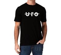 Men's UFO Band Rock Music Metal Logo T-Shirt S Black Black L