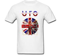 Men's UFO Band Rock UK T Shirt White L