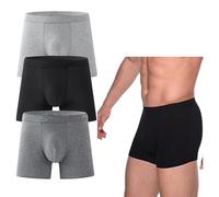 Men's Ultra-Absorbent Incontinence Boxer Briefs, Leak Proof Washable Reusable Cotton Boxer Brief (3 E,XX-Large)