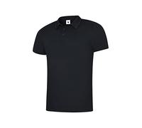 Uneek UC125 Mens Ultra Cool Polo 140GSM Black XL Colour: Black, Size: XL
