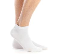 Men's Ultra Short Cotton Blend Ankle Socks - White, 39/42, Blanc