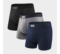 Men's Ultra Soft Boxer Shorts Pack of Three, Multi Coloured S
