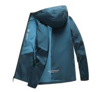Men's Ultra-Thin Hooded Windbreaker: Breathable Light Beige Outdoor Jacket